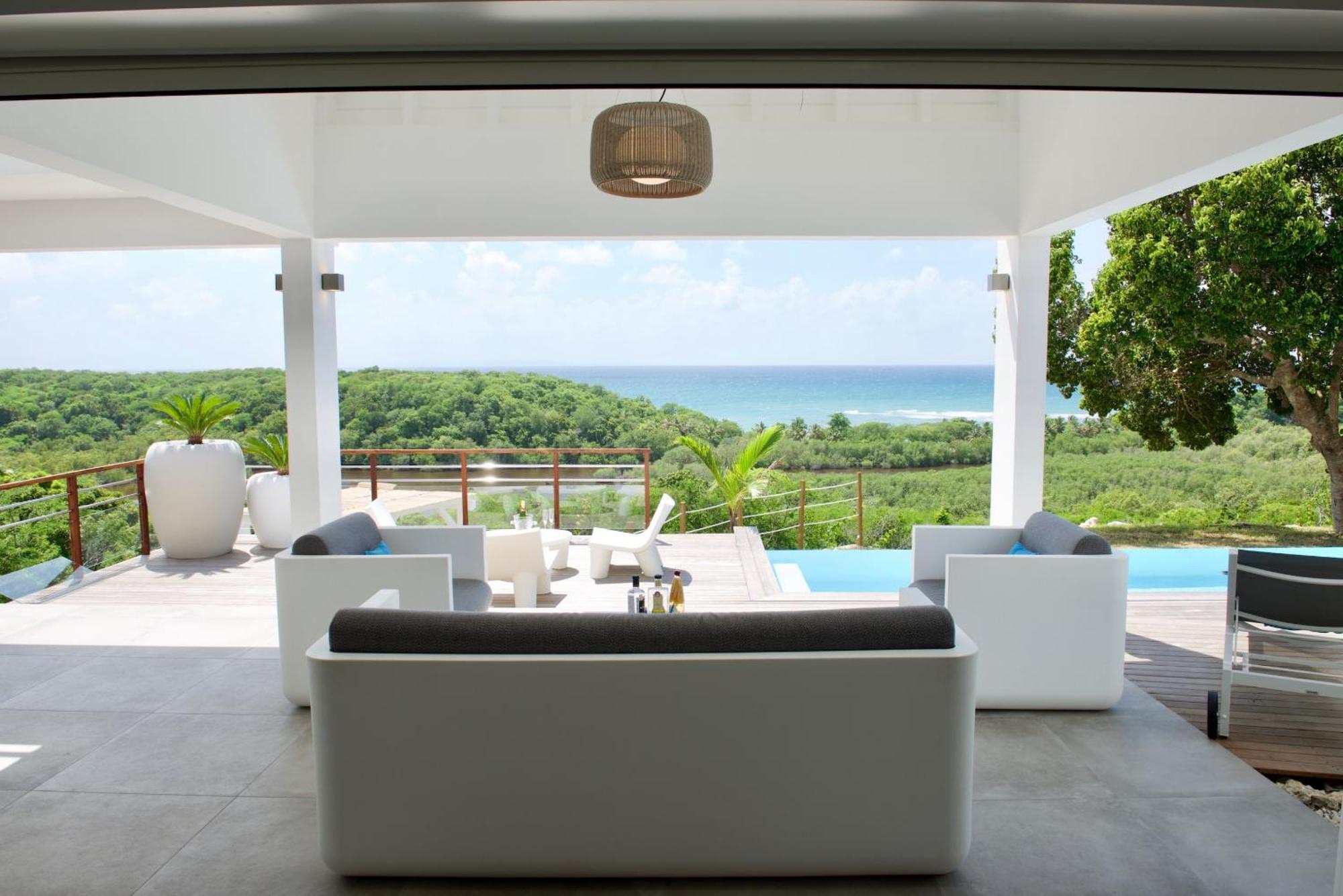 The View - Magnifique Villa Face A La Mer Sainte-Anne  Bagian luar foto